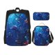 thumbnail image 1 of Disketp Deep Sea Glowing Fishes Mochila Estampada de Gran Capacidad con Lonchera y Estuche, Set de 3 Piezas para Estudiantes, 1 of 7