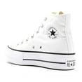 thumbnail image 4 of Converse Espadrilles Montantes Chuck Taylor All Star Lift Clean pour Femmes, Blanc/noir/blanc, 5.5, 4 of 6