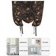 thumbnail image 6 of Withered LeavesVintage Brown Botanical Tie Up Curtains for Window, Thermal Insulated Balloon Shade Adjustable Rod Pocket Curtains Valance Panels for Kitchen Bathroom Cafe 42 x 54, 6 of 6