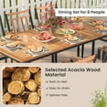 thumbnail image 4 of Kadyn Patio Dining Set, Patio Furniture Set,9-Piece Patio Dining Set with 8 Wooden Armchairs, 4 of 4