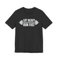 thumbnail image 3 of Lift heavy Run fast Weight lifter runner vintage gym workout Unisex T-shirt, 3 of 7