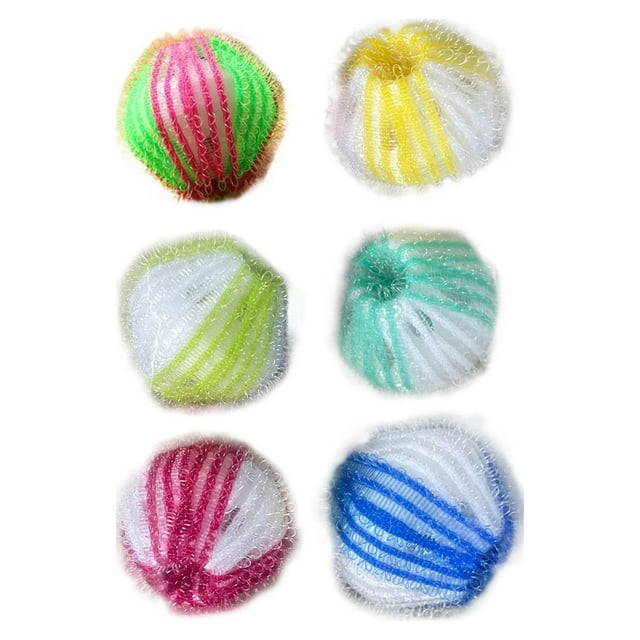 TIMIFIS Boule de Nettoyage 3 Pcs Enroulement de Vêtements - Adsorption Élimination des Poils Boule de Nettoyage Réutilisable Enlève-Poils Attrape-Poils pour Laveuse Boule à Lessive Balle de Sécheuse pour Vêtements