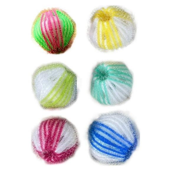 Bdday Car Cleaner Clothes Antis-Winding Adsorption Hair Removal Cleaning Ball Reusable Hair Remover Washing Machine Hair Catcher Laundry Ball Dryer Ball for Clothing 6pcs Portable Carpet Cleaner