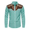 thumbnail image 3 of Kiijoy Toddler Boys Cowboy Western Shirt Plaid Long Sleeve Button Down Shirt, 3-4 Years, 3 of 3