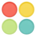 thumbnail image 1 of Mainstays 4 Pack 10-in Plastic Round Plate, Multi-color, Unbreakable & Lightweight Dinner Plates, 1 of 6