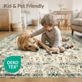 thumbnail image 4 of ODIKA Entry Vintage Way Scrollwork Frame Distressed Classroom Farmhouse for Playroom, Bedroom, Reading Nook, Pet Friendly & Kids Safe Play, 4 of 7