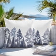 thumbnail image 4 of Outdoor Pillow Cover Maple Pine Forest Set of 2 Waterproof Throw Pillowcases White Blue Decorative Patio Furniture Pillows for Couch Garden Indoor & Outdoor Use, 4 of 9