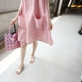 thumbnail image 3 of PENGXIANG Jupe Longue en Coton et Lin pour Femmes Robe d'Été Sans Manches Tunique Col Rond Couleur Unie Ample TG, 3 of 12