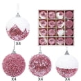 thumbnail image 3 of Fwttom Sequin Christmas Ball Ornaments Set of 16 Shatterproof Hanging Merry Christmas Tree Decorations for Holiday Gifts Xmas Decor, Pink, 3 of 7