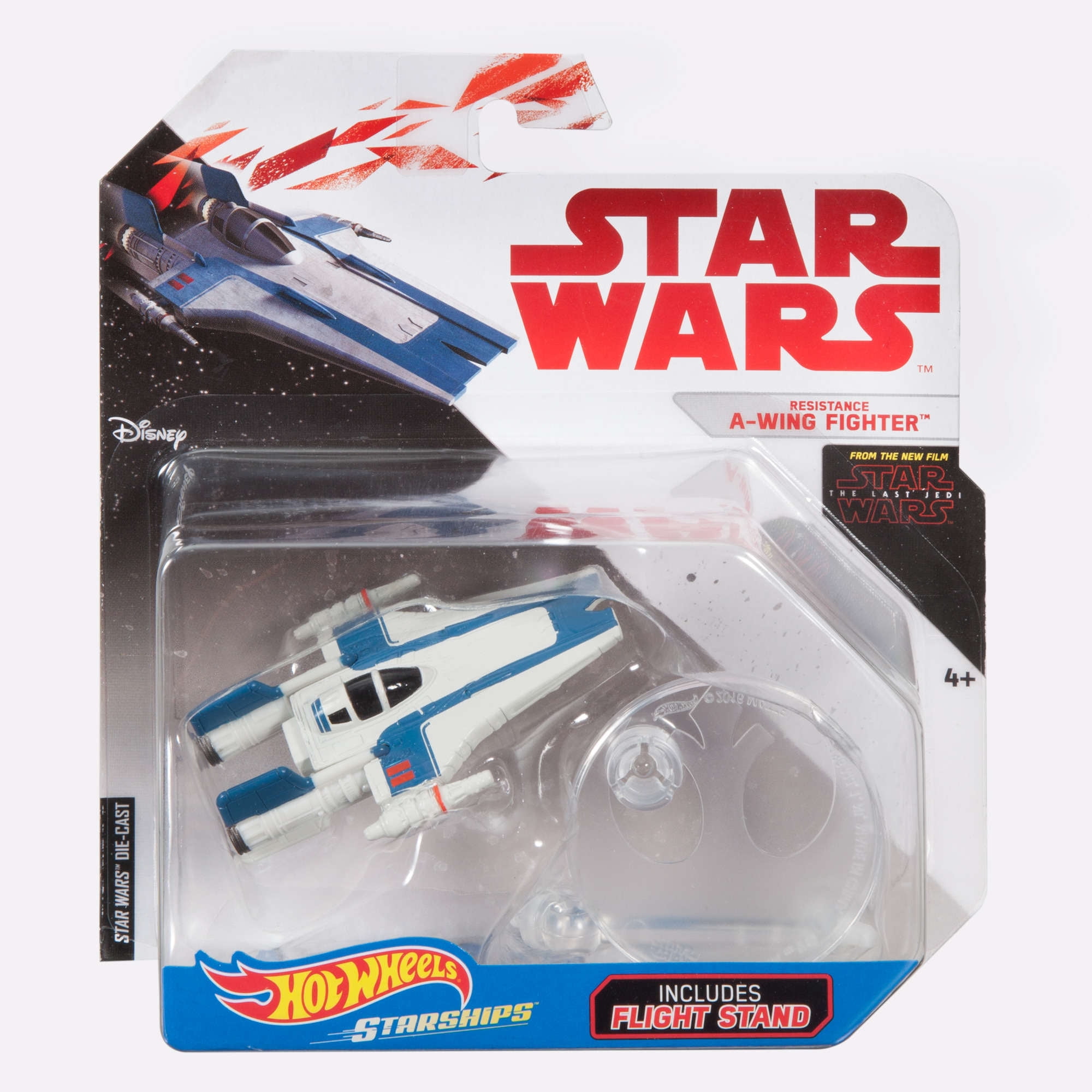 Hot Wheels Star Wars The Last Jedi Resistance A-Wing Fighter Starship Vehicle Playset