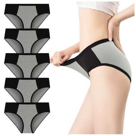 

5 Pack Women s Brief Women Solid Color Patchwork Panties Underwear Knickers Bikini Underpants
