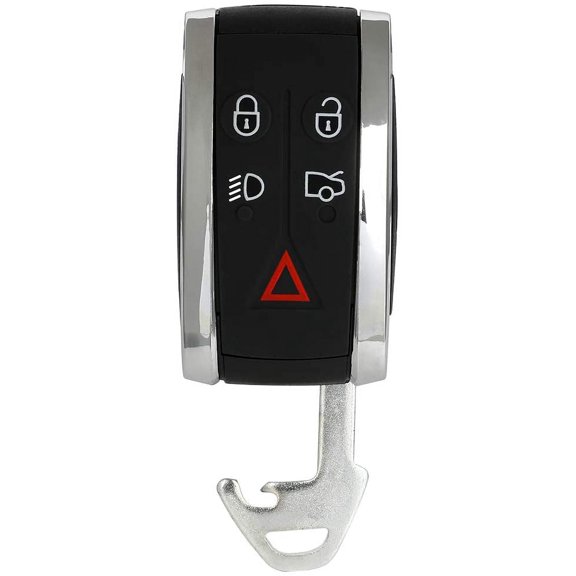 CCIYU 1 X Flip Key Fob Uncut Blade (SHELL CASE) 5 Buttons Replacement for 07-15 for Jaguar XF XK8 XKR XK Keyless Entry Remote for Smart Key W/Insert with FCC: KR55WK45694 KR55WK49244