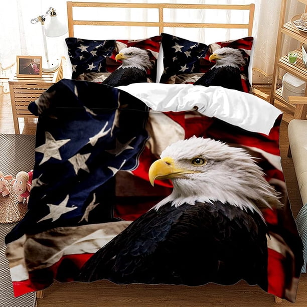 Animal Eagle Funda Nórdica 3 Piezas Set ,Microfibra suave Eagle Comforter