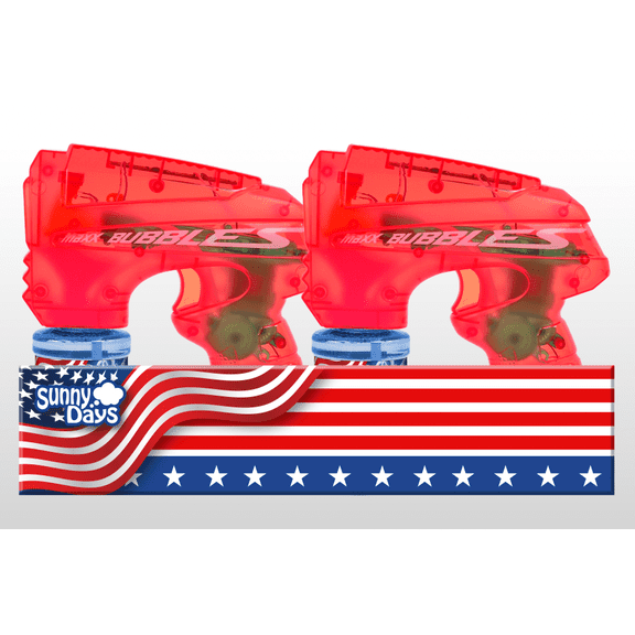 Maxx Bubbles Light up Bubble Blaster - Red, 4oz Solution, Children Ages 3 