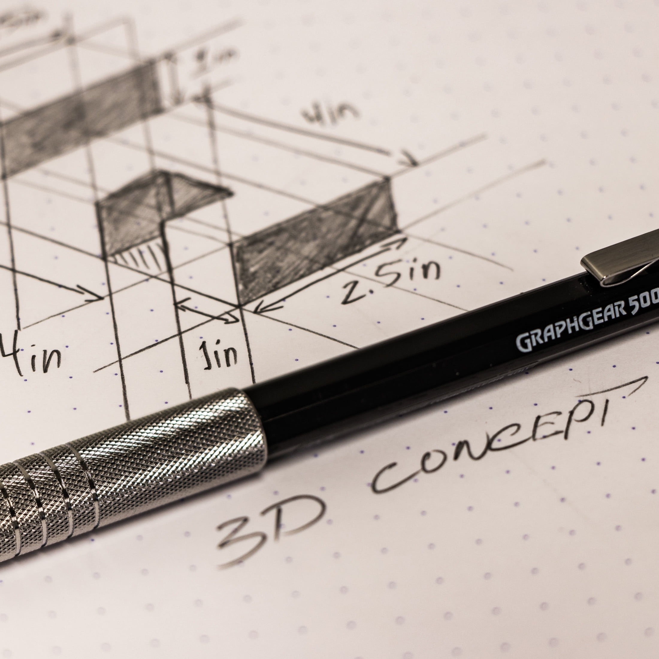 Pentel GraphGear 500 Drafting Pencil, .5mm, Black, Carded Pentel GraphGear 500 Drafting Pencil, .5mm, Black, Carded