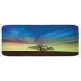 thumbnail image 1 of Tree Kitchen Mat, Only Tree in Field Under Colorful Surreal Dramatic Sky Springtime Art, Plush Decorative Kitchen Mat with Non Slip Backing, 47" X 19", Blue Lime Brown, by Ambesonne, 1 of 1