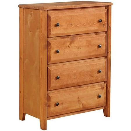 Kingfisher Lane 4 Drawer Chest In Amber Wash Walmart Com