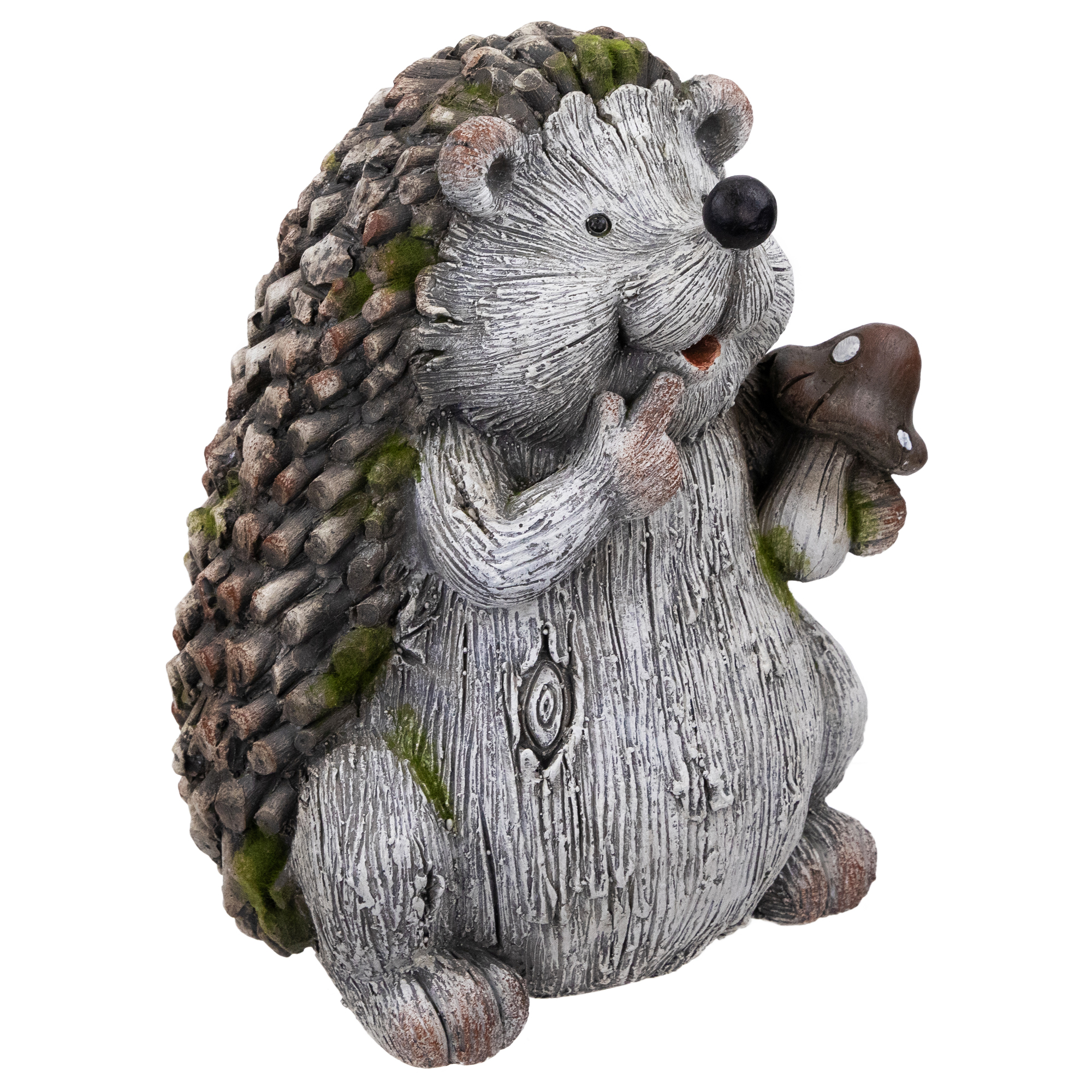 Northlight Hedgehog Holding Mushroom Outdoor Garden Statue - 8.5"