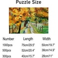 thumbnail image 3 of Dreamtimes Jigsaw Puzzles Artwork Gift for Adults Teens Oil Painting Country Road with Maple Wooden Puzzle Games, 1000 Pieces, 3 of 6