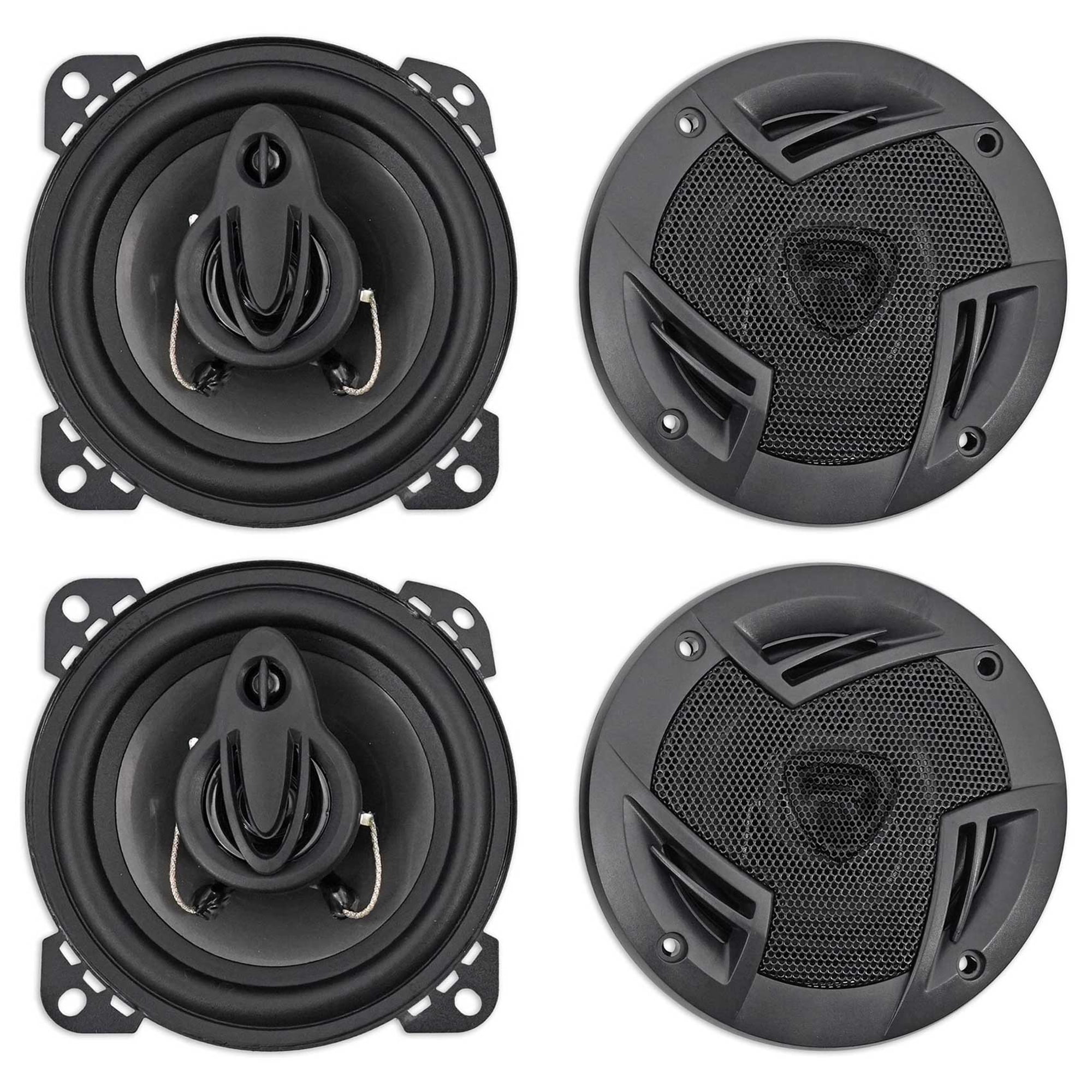 Rockville RV4.3A 4-in 3-Way Car Speakers, 1000-Watt Peak/140-Watt RMS Total, CEA Compliant, Polypropylene Woofer, 4-Piece