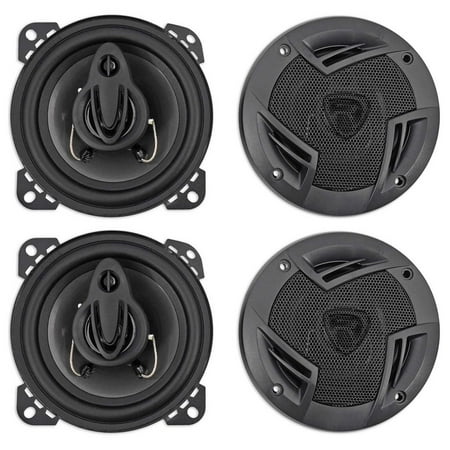 Rockville RV4.3A 4-in 3-Way Car Speakers, 1000-Watt Peak/140-Watt RMS Total, CEA Compliant, Polypropylene Woofer, 4-Piece