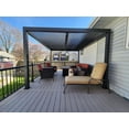 thumbnail image 2 of PURPLE LEAF 11 X 14 Louvered Pergola 94AS Outdoor Aluminum Adjustable Roof Deck Backyard Garden Hardtop Gazebo Grey, 2 of 9