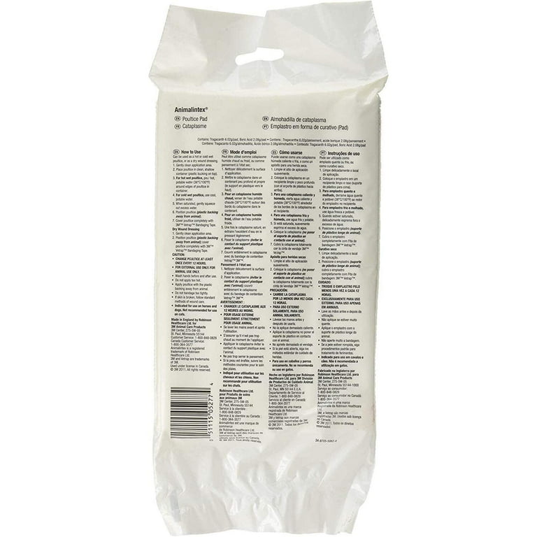ANIMALINTEX Poultice Pad Wrap - 8' X 16' Hoof Treatment & Wound Dressing