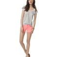 thumbnail image 3 of Aeropostale Womens Striped Lattice Back Graphic T-Shirt, Grey, Juniors, X-Large, 3 of 3