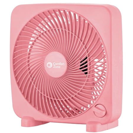Comfort Zone 9 Portable Box Fan Pink