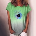 thumbnail image 2 of Blusa de manga corta con estampado de cuello redondo informal para mujer a la moda, Tops de verano Fridja ghk4655, 2 of 4