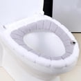thumbnail image 4 of sruoe Toilet Seat Covers, Padded Toilet Seat Covers, Soft Warmer Toilet Seat, Toilet Seat Covers Washable, Fits Most Size Toilet Seat for Bathroom, Gray, 4 of 7