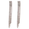 thumbnail image 1 of 1 par de pendientes colgantes de plata con borlas y borlas de moda para mujeres de bodas de cumpleaños jinwen Pendientes largos con borlas, 1 of 6