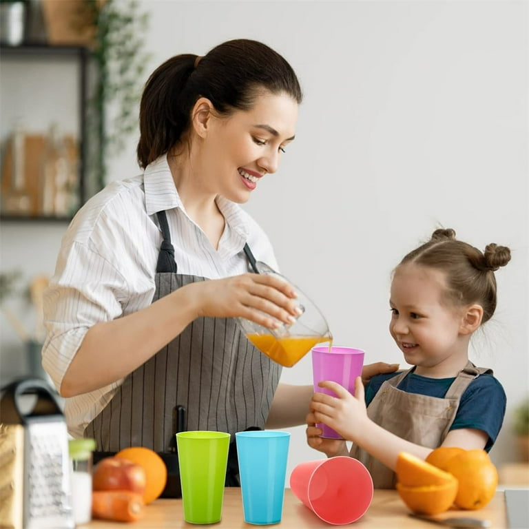 Wheat Straw Cup 4 Pcs Unbreakable And Reusable Drinking Cups 17 Oz Eco Friendly Healthy Tumbler Set For Milk Juice And Water Dishwasher Safe