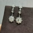 thumbnail image 2 of Fashion Anniversary Gift Cubic Zircon 925 Silver Drop Earring Jewelry A Pair, 2 of 4