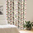 thumbnail image 2 of Watercolor Curtains, Hand Drawn Dogrose and Mushrooms Autumn Leaves Berries Amantias Nature Inspired, Window Treatments 2 Panel Set for Living Room Bedroom Decor, 56" x 95", Red Green, by Ambesonne, 2 of 5
