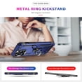 thumbnail image 3 of ELEHOLD Hybrid Rugged Case for iPhone 16 Pro Max Full Body Protection with Metal Magnetic 360° Rotating Ring Holder Kickstand Shockproof Heavy Duty Case for iPhone 16 Pro Max,Blue, 3 of 6