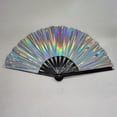thumbnail image 2 of 10 Inch Folding Fan Hand Rave Fan Festival Renaissance Party Bamboo Party Decorative, 2 of 5
