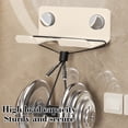 thumbnail image 3 of Hair Dryer Holder, Wall Mounted Bathroom Hair Dryer Storage Bracket, Metal No-Drill Hair Dryer Stand with Cord Storage, 5.91×3.35×2.56 Inches, 3 of 6