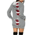 thumbnail image 4 of hotojiny Christmas Hoodie Dress for Women Casual Long Sleeve Fashion Printed Sweatshirt Pullover Dress with Pockets, 4 of 6