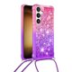 thumbnail image 2 of Funda para Samsung Galaxy S24 FE 5G Brillantina Líquida Divertida Reluciente y con Cristales en Movimiento Cuerpo Cruzado con Cordón Ajustable, 2 of 5