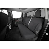 Covercraft Custom-Fit Rear-Second Seat Bench SeatSaver Seat Covers - Polycotton Fabric, Charcoal Black