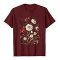 thumbnail image 4 of Womens Summer T-Shirts Daisy Printed Short Sleeve Tee Scooped Neck T Shirts Loose Fitted Tunic Blouses Pullover Sweater Blouses Baggy Boho Dressy Shirts Going Out Outfits, 4 of 4