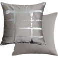 thumbnail image 1 of Gray Silver Pillow Case Super Soft Velvet Geometric Shape 2 Pillow Shams, 1 of 5