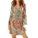 thumbnail image 1 of Vestido estilo bohemio para mujer, vestidos de verano de playa de manga larga, vestido largo Vintage con estampado Floral Adepaton CJWUS-4321, 1 of 4