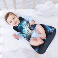 Salouo Futuristic Blue Light White Tiger Print Baby Sleep Sack Wearable