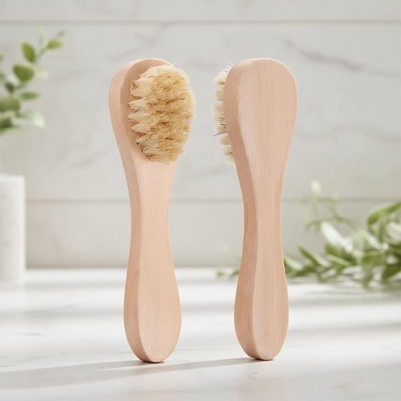 Dry Brush, Natural Bristle Body Brush, Exfoliating Facial Cleansing Brush for Soft Skin and Sensitive Areas