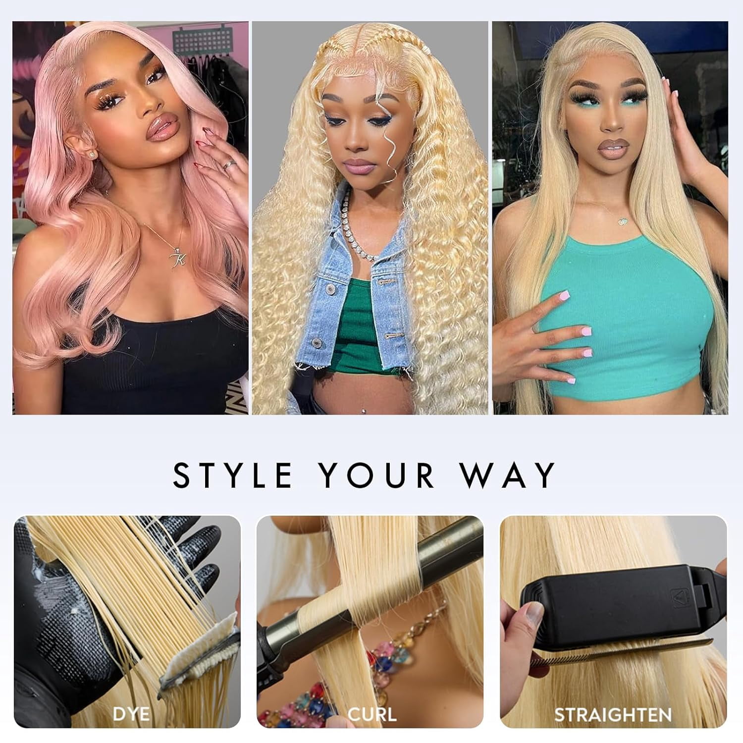 613 Bundles Blonde Bundles Human Hair 14 Inch 613 Body Wave Real Hair Bundle 16A 100% Unprocessed Brazilian Undyed Perm Single Bundle No Tangles No Shedding
