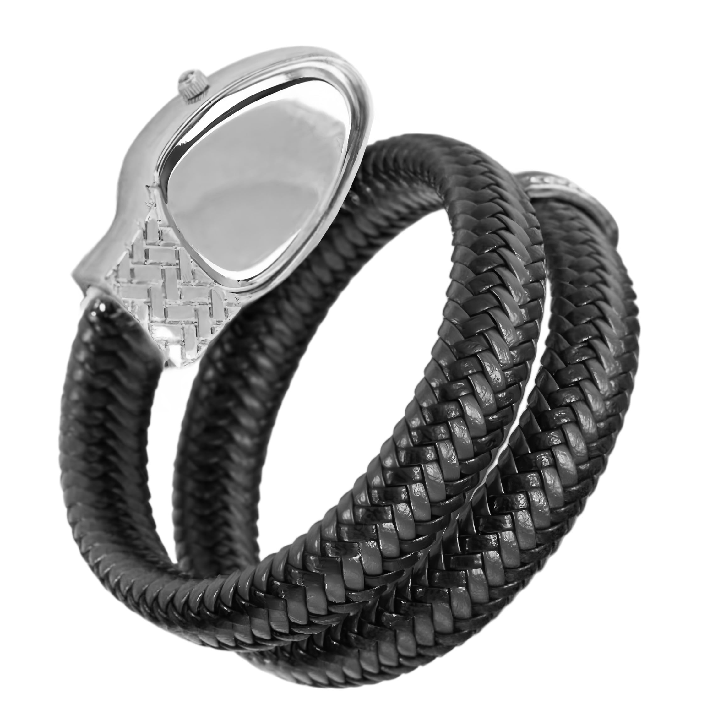 Blekon Original Serpent Wrap Watch – Stunning Coiling Snake Bangle for Women, Braided Leather Elegance, Luxury Quartz Timepiece, Fashion Jewelry