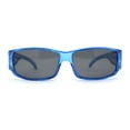thumbnail image 3 of Polarized 58mm Womens Rhinestone Trim Slim Fit Over Sunglasses Blue Black, 3 of 5