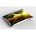 thumbnail image 2 of Ambesonne Valentine Pillow Sham 2 Pack, Poppies Heart Trees, 30"x20", Green Red Blue, 2 of 3